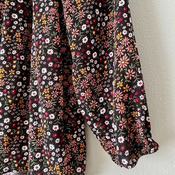 Forever 21 Ditzy Floral Boho 3/4 Sleeve Peasant Top-Med - Picture 8 of 10